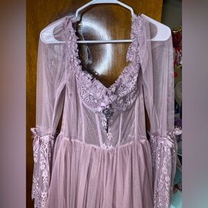 Dolls Kill Dance With Death Lavender Dress